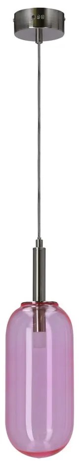 Lustră mov LED cu abajur din sticlă ø 13 cm Fiuggi – Candellux Lighting