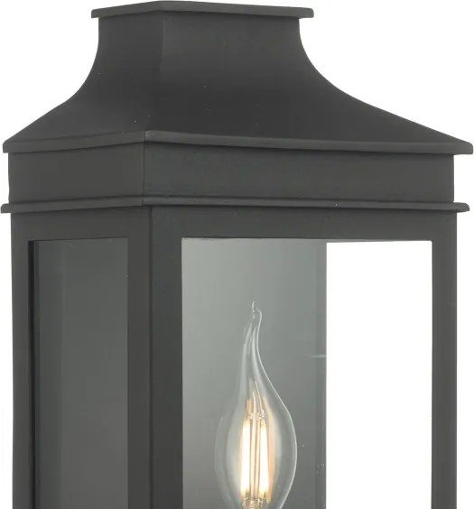 Där Lighting VAP5222 - Aplică de exterior VAPOUR 1xE14/60W/230V IP44, neagră