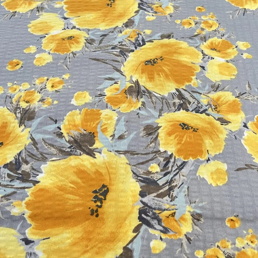 Lenjerie de pat creponată Flori Mici