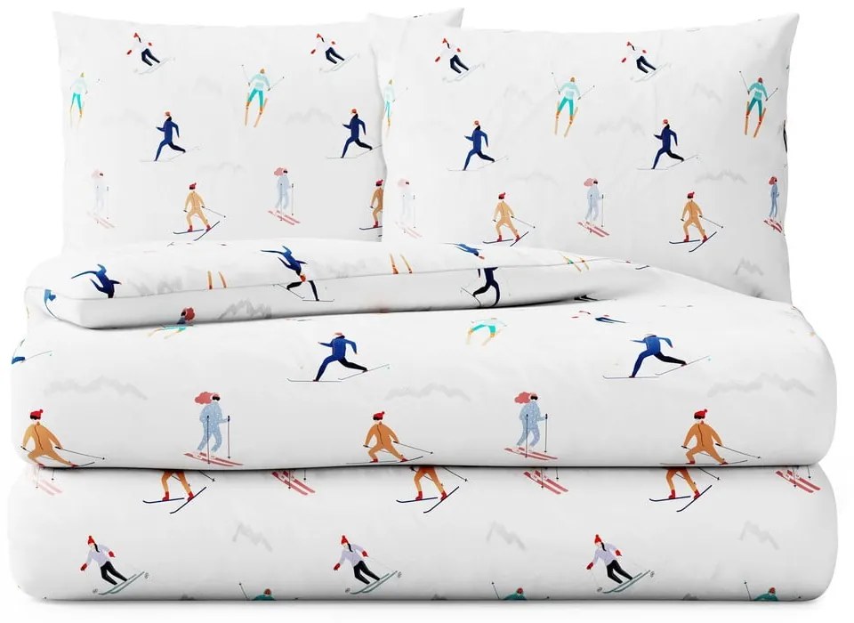 Lenjerie de pat dublă din flanelă AmeliaHome Snuggy Aspen, 200 x 220 cm