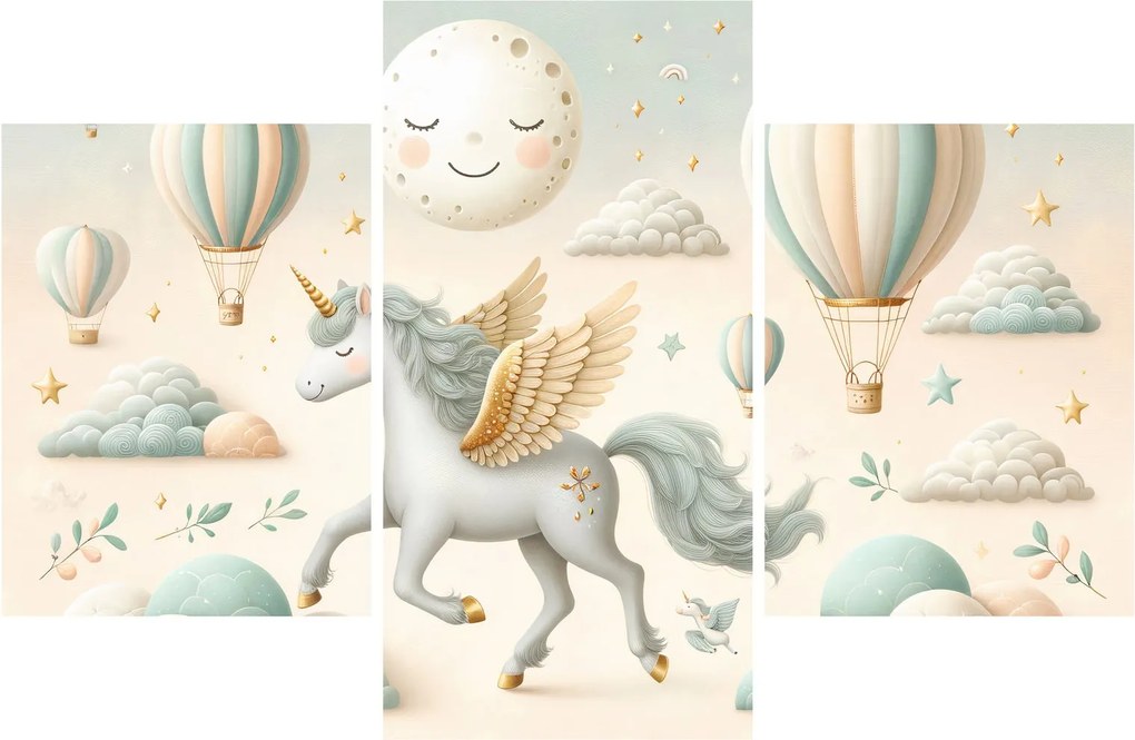 Tablou - Unicorn fericit (90x60 cm)