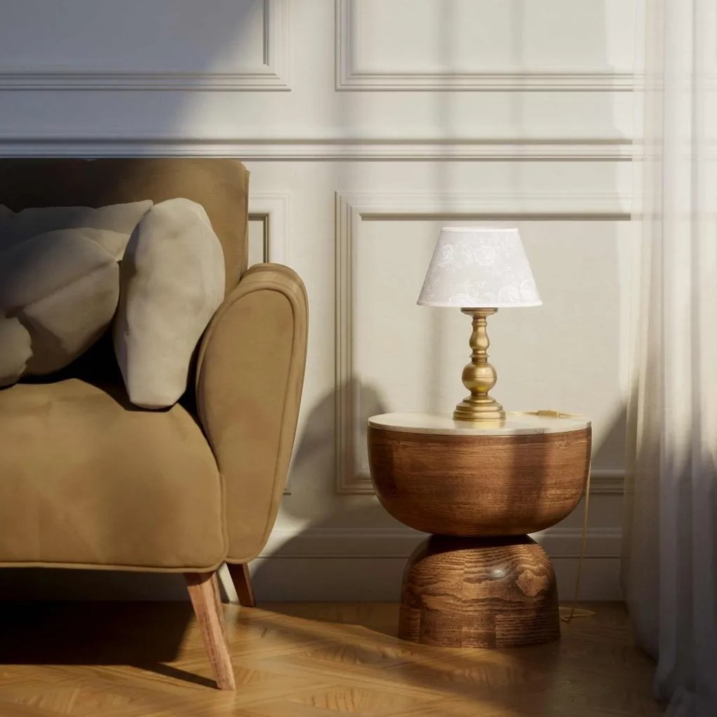 Lampa de masa clasic elegant din alama masiva Flemish