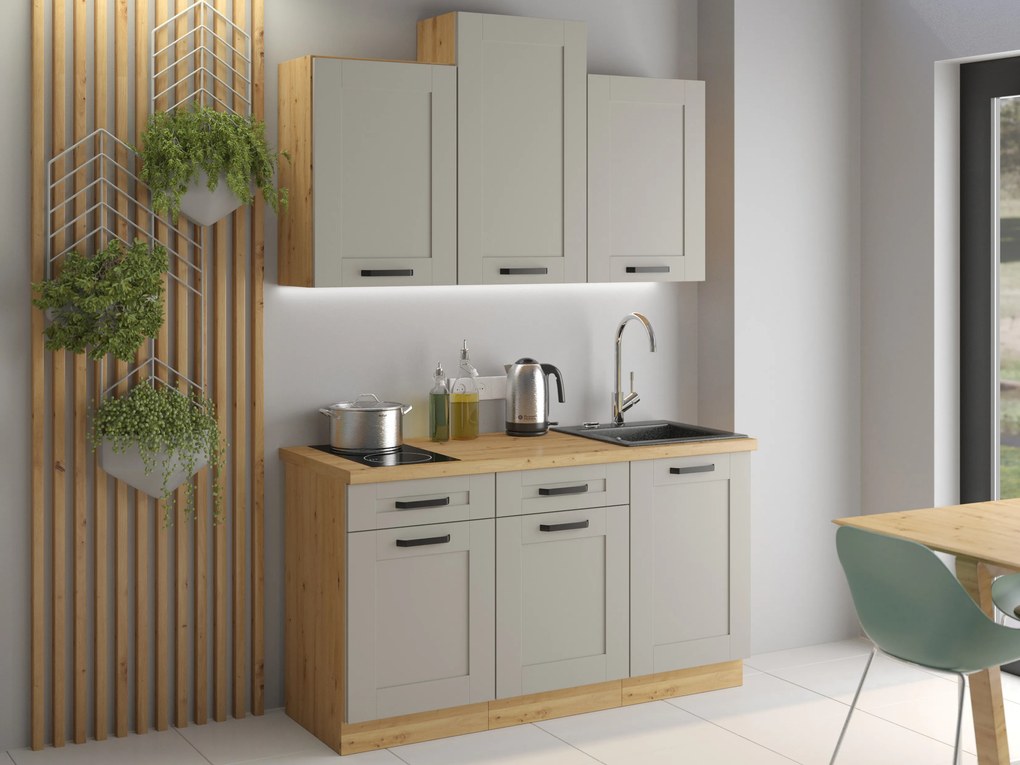 Dulap superior de bucătărie de colț Lucid 58 x 58 GN 72 1F (Stejar artisan + claygrey). 1045502