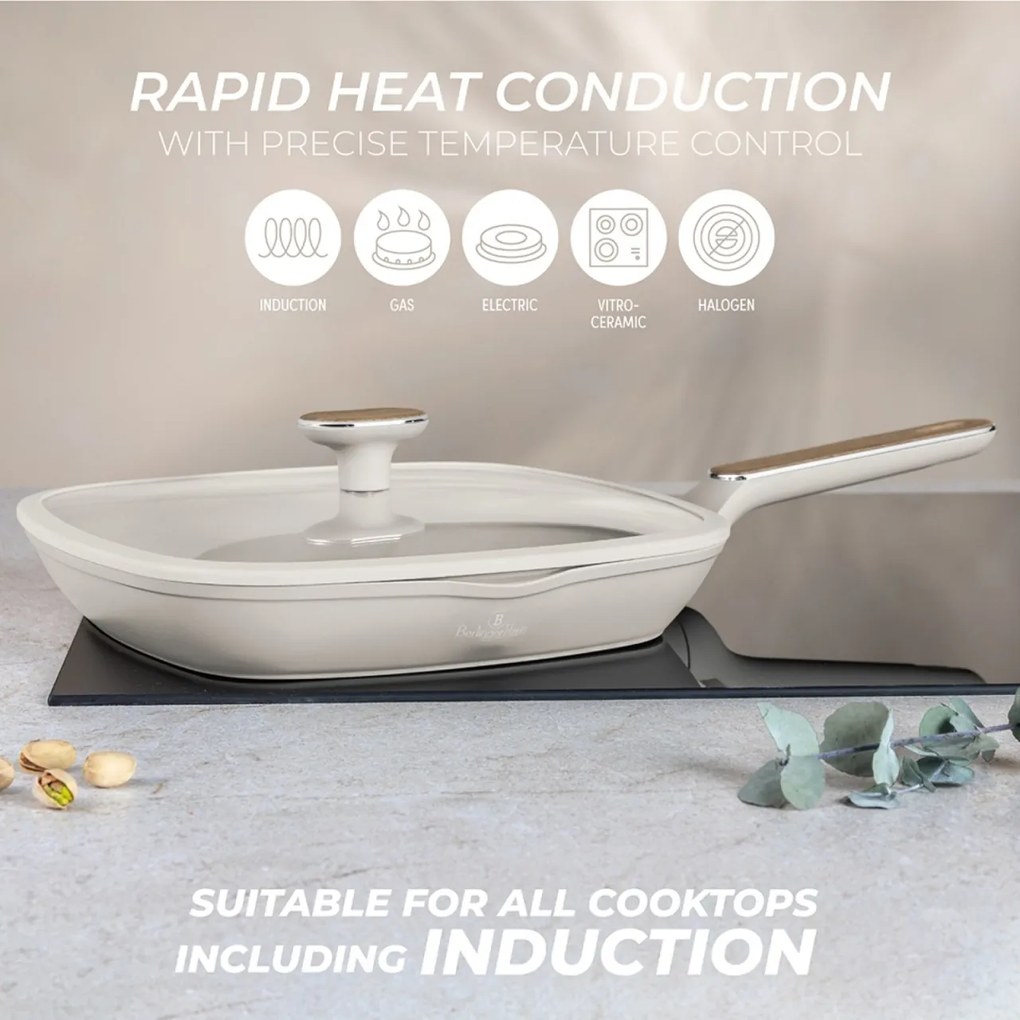 Set tigai 4 piese Sahara Nordic Berlinger Haus BH 8323, crem, cu acoperire antiaderenta titanPro