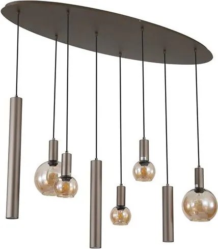 Lustra cu 8 pendule mixte Lyon