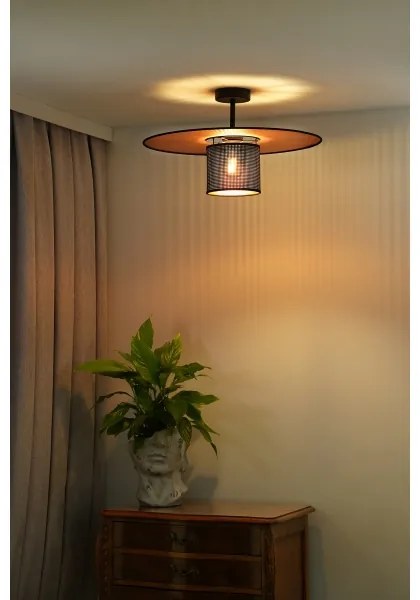 Lustră aplicată TOKYO Duolla SHINY 1xE27/15W/230V d. 50 cm negru/cupru