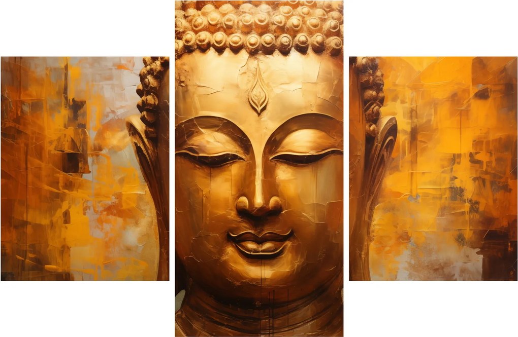 Tablou - Buddha, pictură în ulei (90x60 cm)