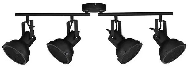 Lustra aplicata metalica design retro RUVI 4 negru
