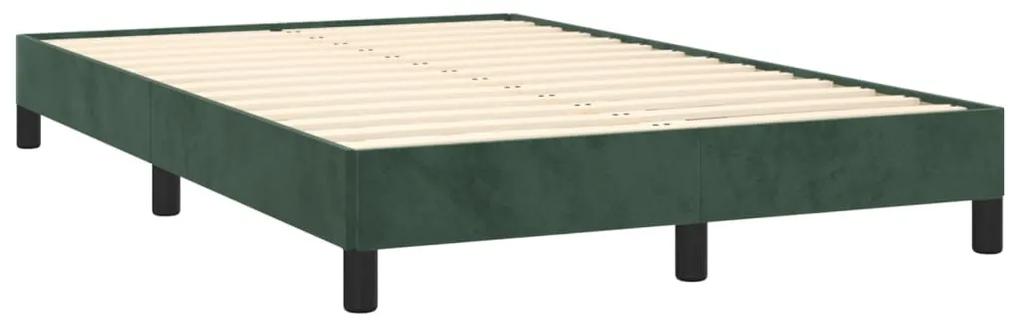 379505 vidaXL Cadru de pat, verde închis, 120x190 cm, catifea