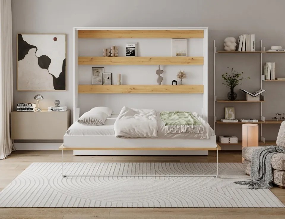Pat rabatabil Devesto Horizontal Wall 160 Artisan Eiche, 200x160 cm – Artisan Eiche