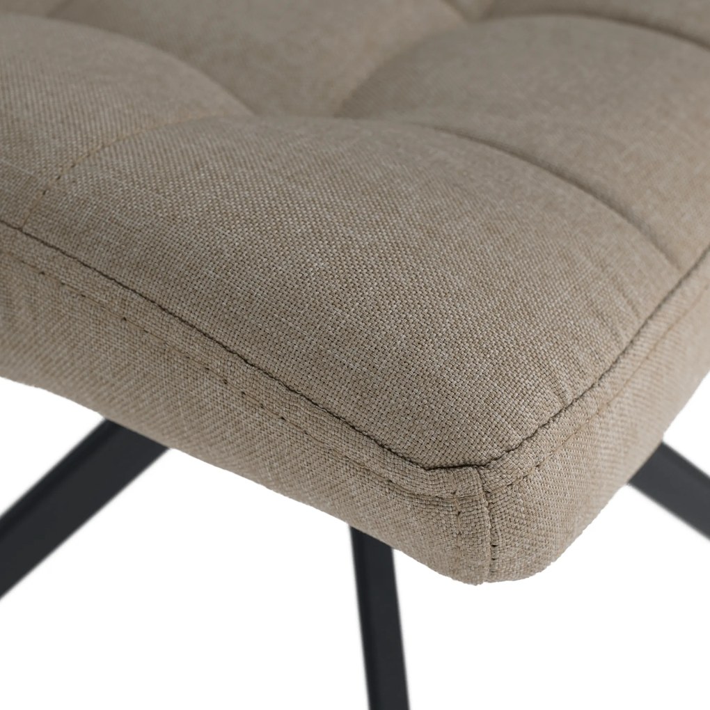 Scaun pivotant design cu bază, bej / negru, KOMODO TIP 2