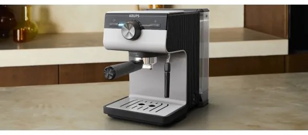 Espressor pentru două cești Krups AUTHENTIC 1450W/230V gri