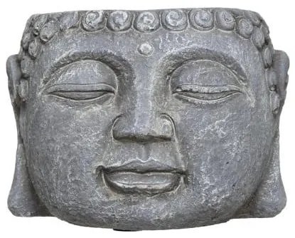 Ghiveci Cap Buddha H9 cm Gri
