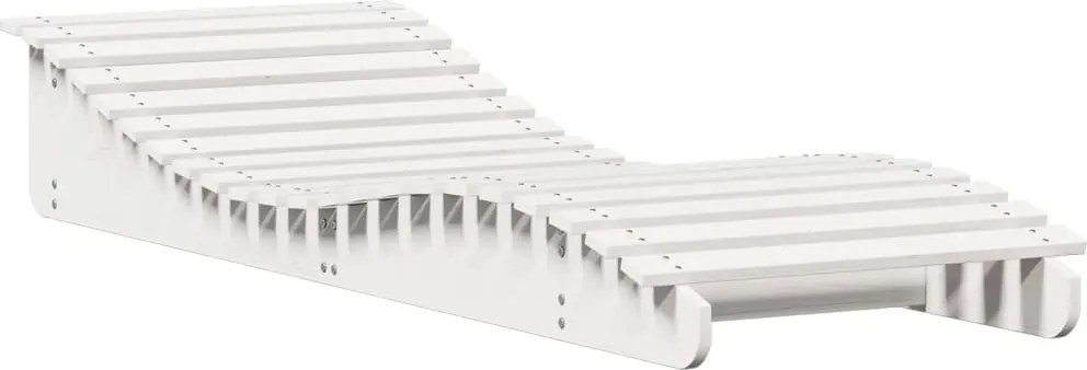 vidaXL Șezlong, alb, 205x70x31,5 cm, lemn masiv de pin