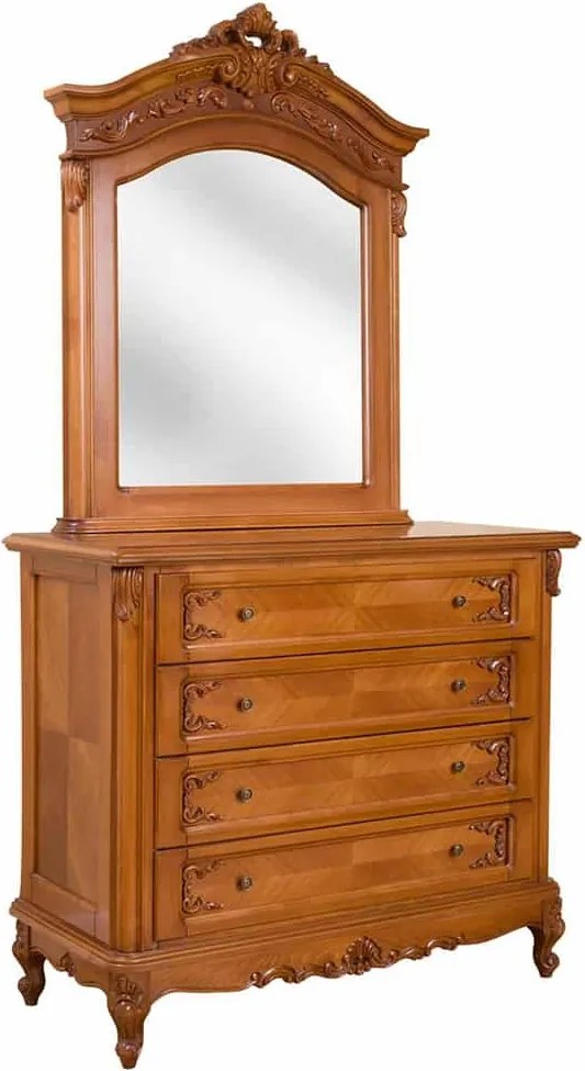 Comodă lemn masiv Isadora, 120 × 55 × 108,5 cm