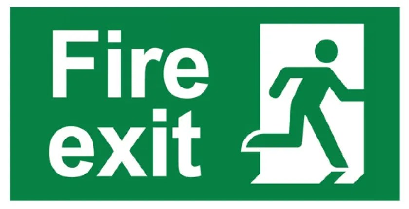 Autocolant FIRE EXIT, pentru lampi BC14-01100, Braytron
