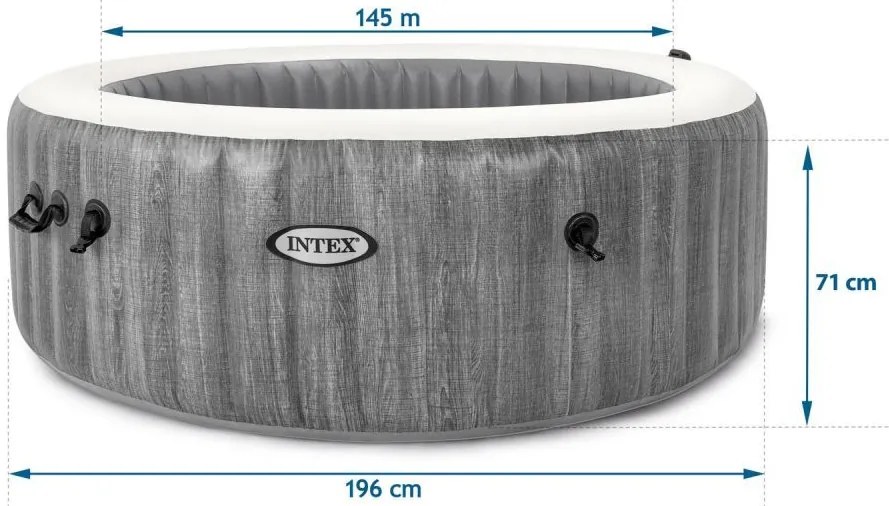 Jacuzzi gonflabil cu hidromasaj și control Wi-Fi 6 osôb