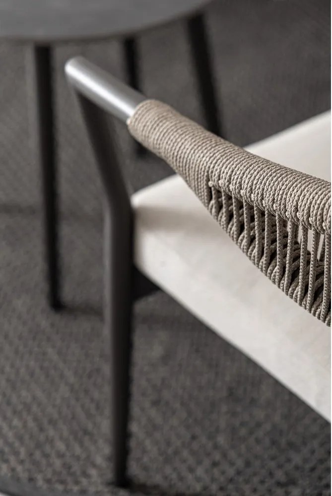 Set mobilier de grădină kaki/taupe din aluminiu pentru 2 persoane Millor – Bizzotto