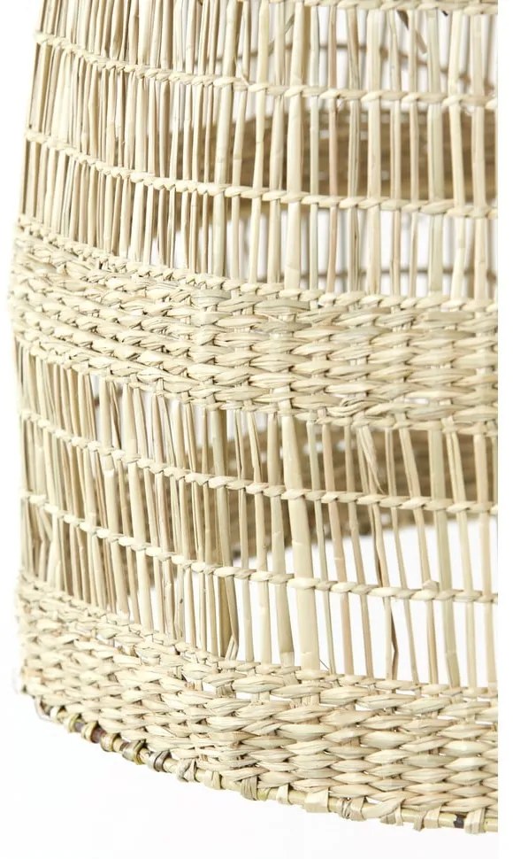 Lustră în culoare naturală cu abajur din iarbă de mare ø 50 cm Sagar – Light &amp; Living