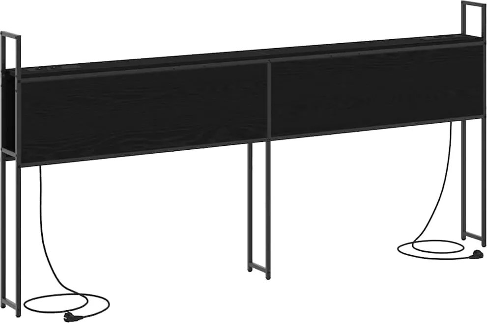 vidaXL Tăblie de Depozitare cu Stație de Încărcare Stejar negru