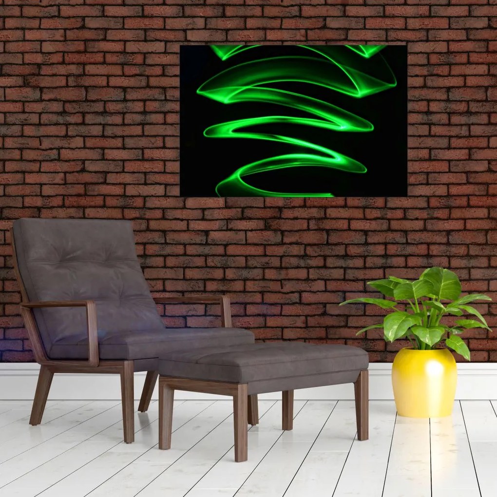 Tablou - valuri neon (90x60 cm)