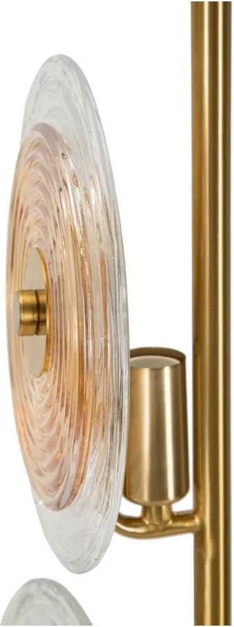 Veioză aurie cu abajur din sticlă (înălțime 63 cm) Venice – Mauro Ferretti