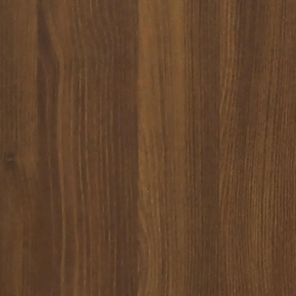 Dulap inalt,Stejar brun, 35x34x180 cm, lemn compozit 1, Stejar brun, 2 Sertare