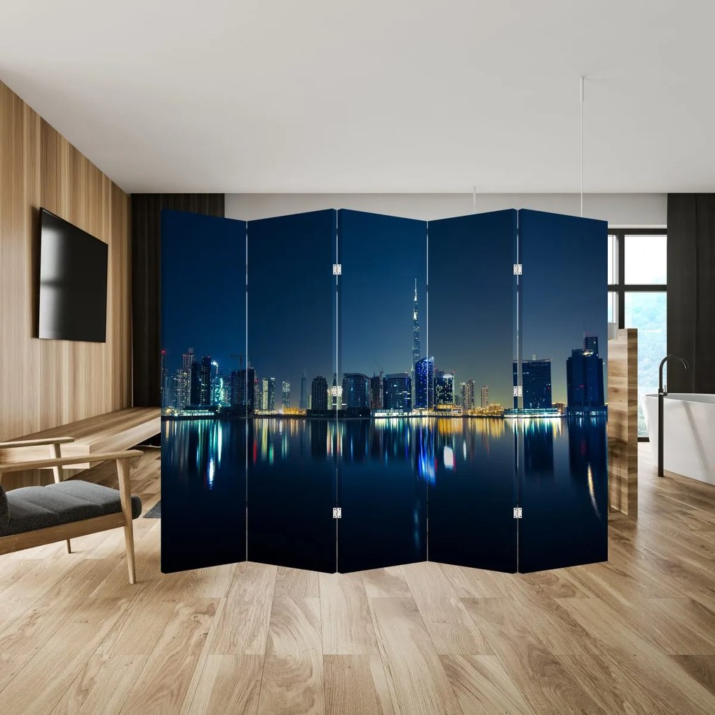 Paravan - Orașul nocturn (210x170 cm)