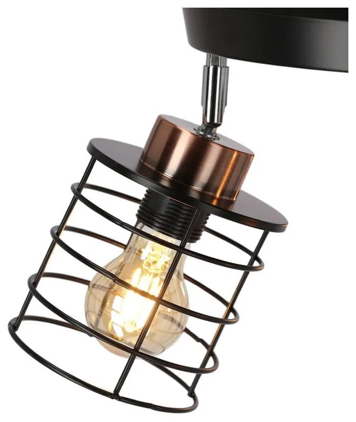 Plafonieră neagră din metal Glob – Candellux Lighting