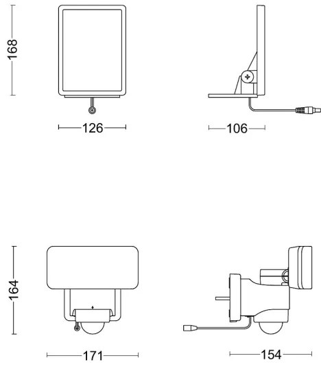 Philips TYLUS LED 6W 3,7V 3000K IP44 lampă solară de perete cu senzor