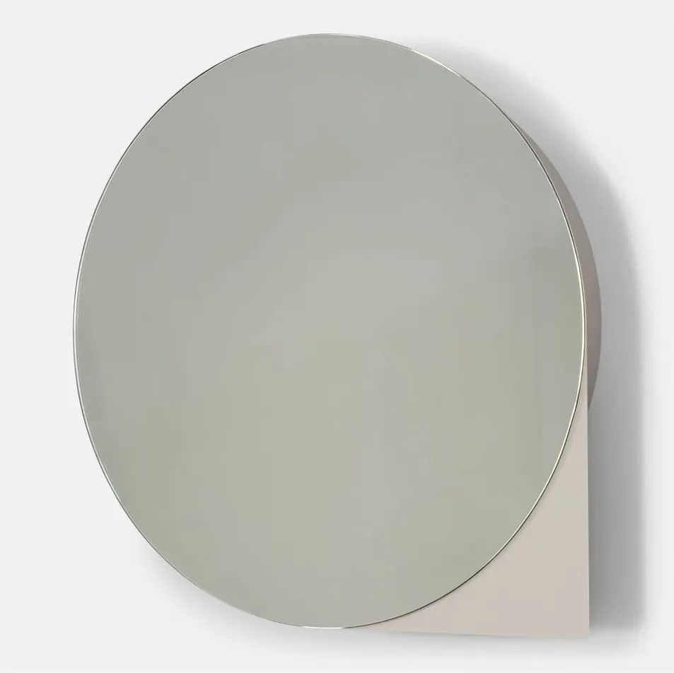 Dulap de baie taupe suspendat/cu oglindă din metal 55x55 cm Sonnet – Spinder Design