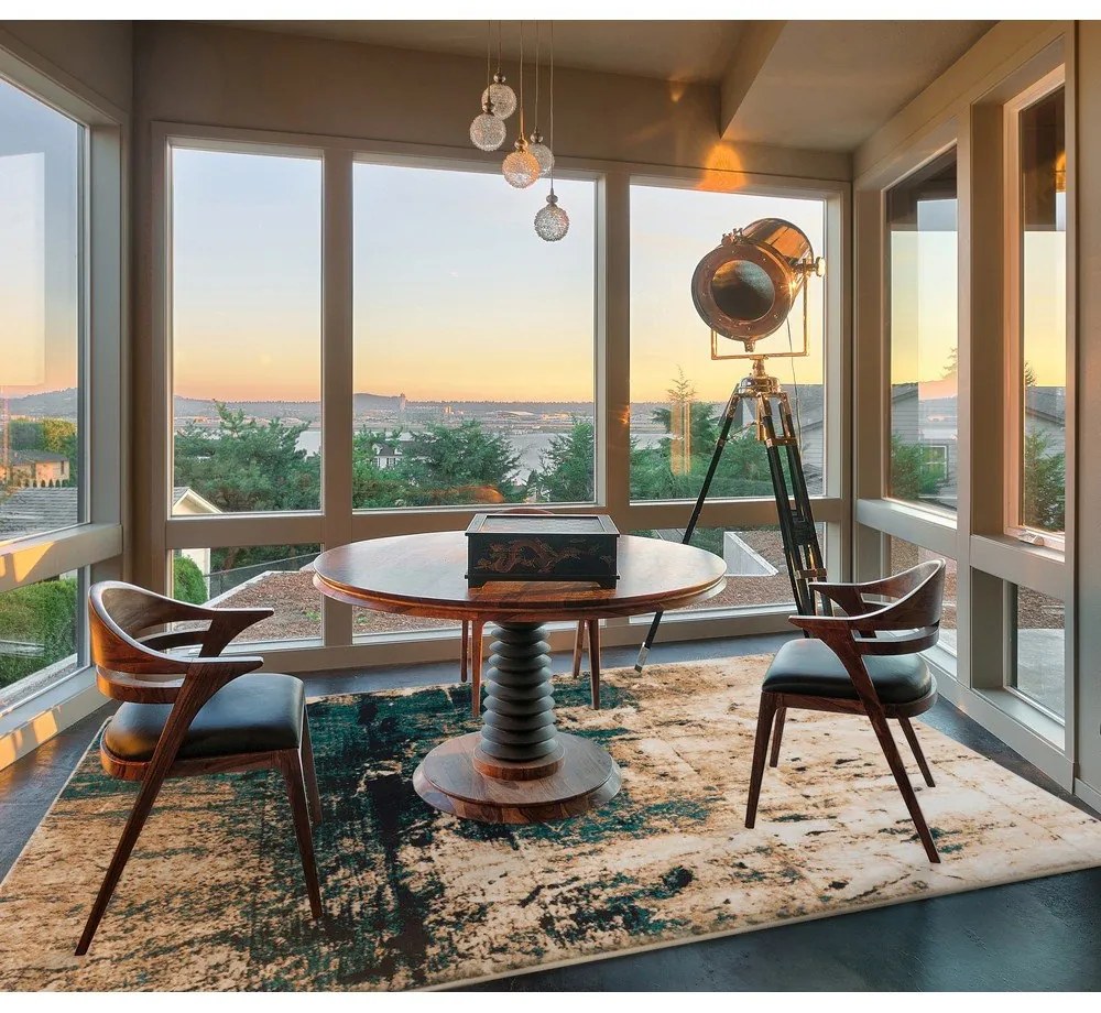 Covor arămiu din lână 133x180 cm Max – Agnella