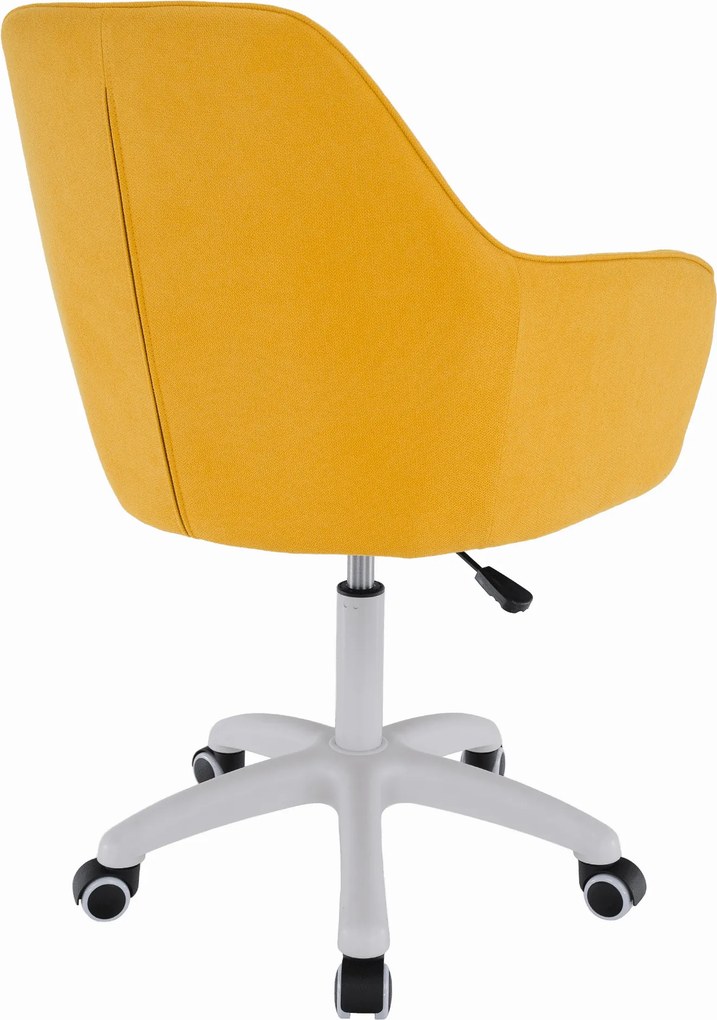 Scaun de birou, material galben/alb, SANTY
