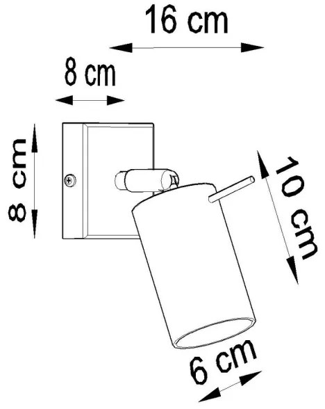 Spot de perete RING 1xGU10/40W/230V