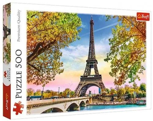 Puzzle Romantic Paris 500 piese 48x34cm cutie 40x26,5x4,5cm