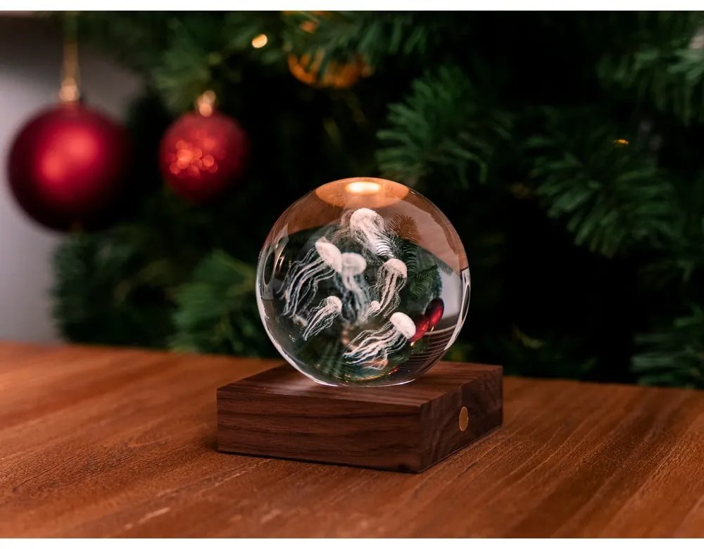 Decorațiune luminoasă maro închis cu USB Amber – Gingko