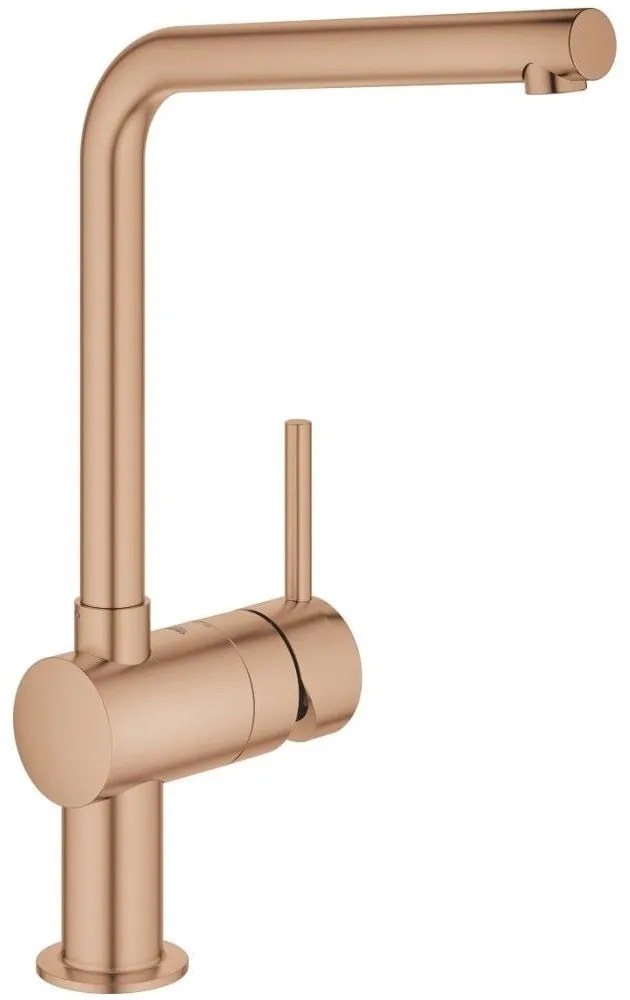 Grohe Minta Baterie chiuveta bucatarie monocomanda, pipa L, cupru mat (brushed warm sunset)