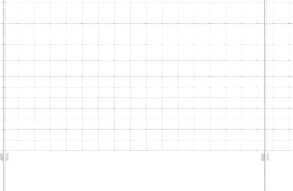 vidaXL Gard cu Stâlp Argintiu 1,4 x 25 m Oțel