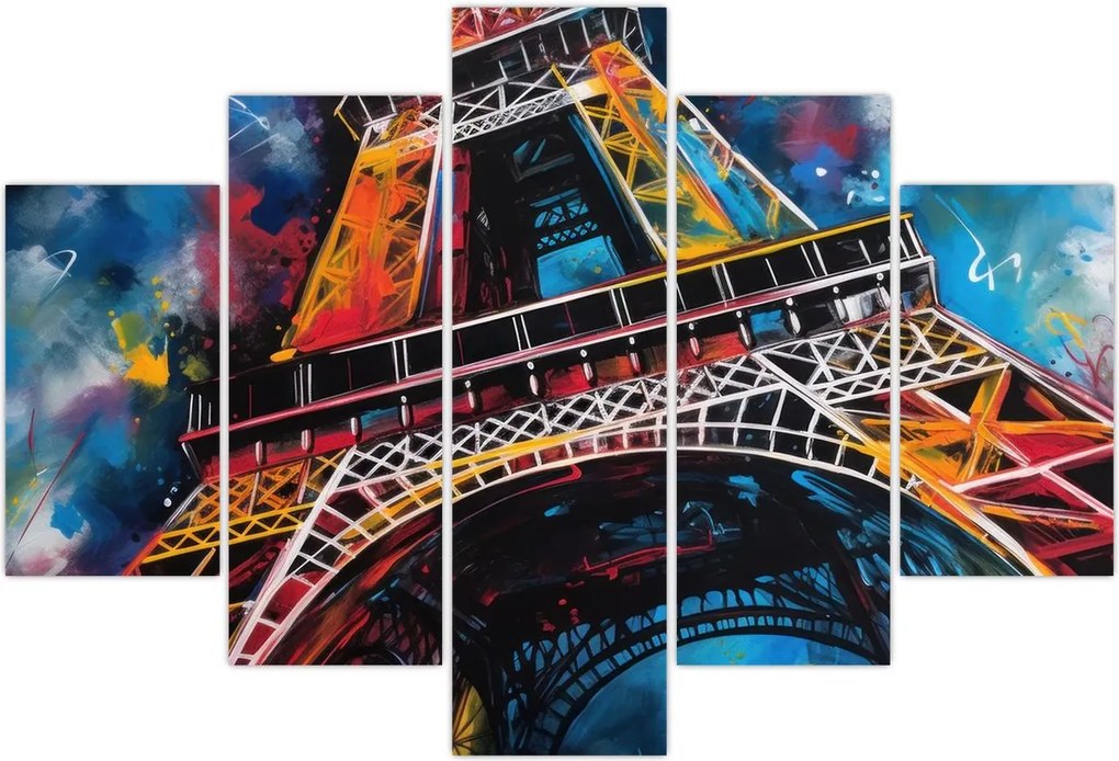 Tablou - Pictură a Turnului Eiffel II. (150x105 cm)