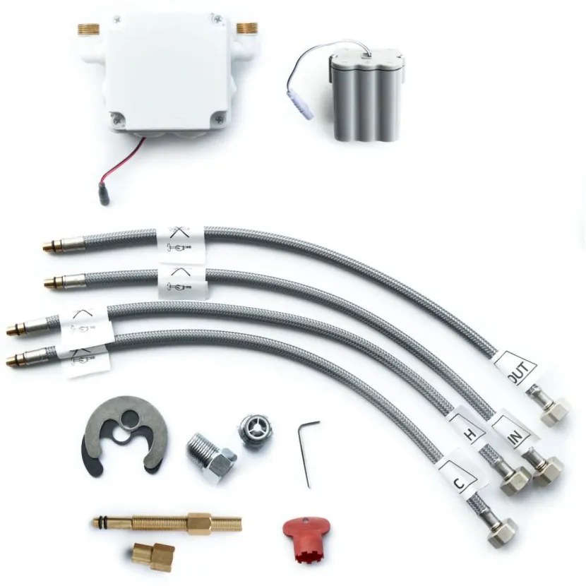 Baterie lavoar crom lucios, senzor si control temperatura, 4 AA acumulator (LR6) 1.5V, Deante Hiacynt 4 AA acumulator (LR6) 1.5V, Crom lucios