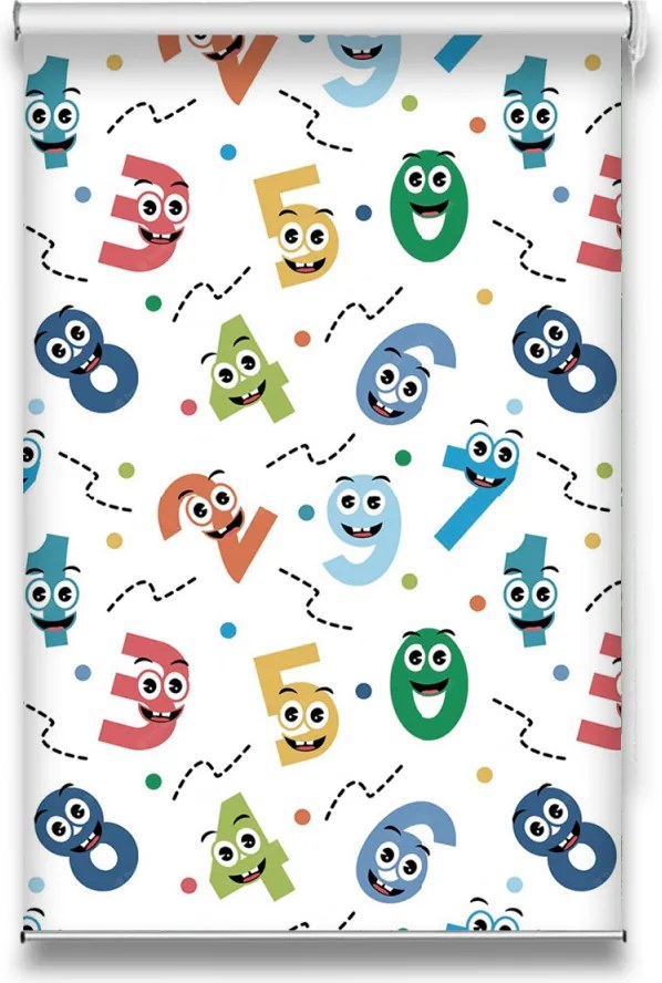 Roletă textilă Kids 7026 cu cifre colorate