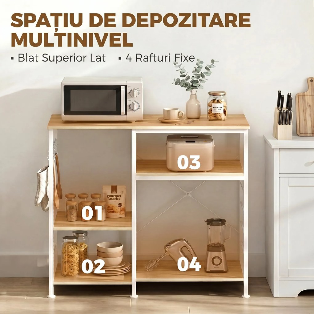 HOMCOM stație de cafea multifuncțională pentru depozitare | Aosom Romania