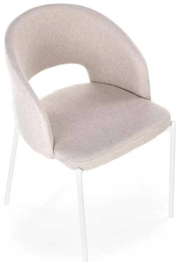 Scaun de bucaterie Selah, bej/alb
