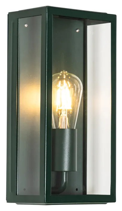 Lampă de perete exterioară industrială verde închis cu sticlă IP44 - Rotterdam
