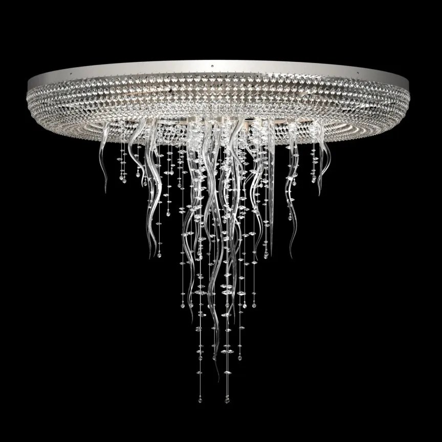 Lustra moderna Vision, Plafoniera eleganta Cristal Bohemia Exclusive ICICLE 02 – CH