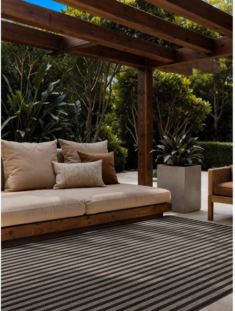 Covor pentru exterior și interior negru/crem 120x170 cm Haringey Linley – Ted Baker