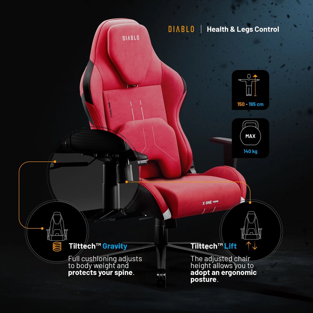 Scaun Gaming Diablo X.One Prime Bloody Mary Normal Size