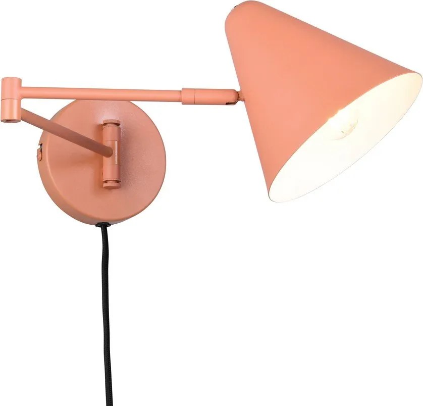 Aplică de perete portocalie cu structură flexibilă cu alimentare la priză ø 15 cm Cosima – Trio