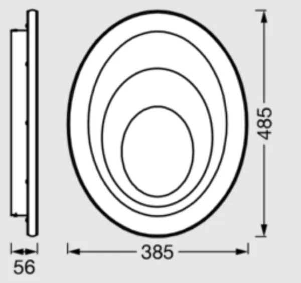 Osram - Plafonieră LED ORBIS SPIRAL, 37W, 230V, albă