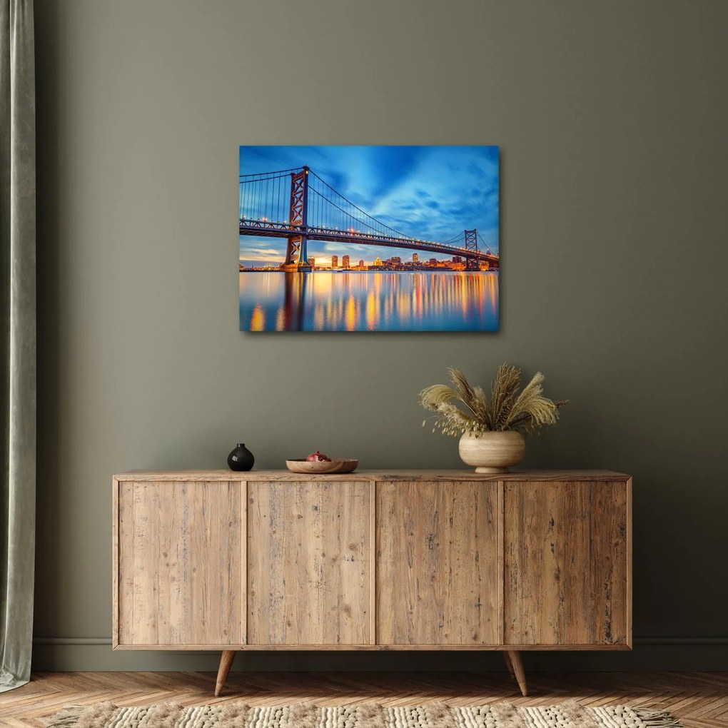 Tablou - Podul Benjamin Franklin, Philadelphia (70x50 cm)